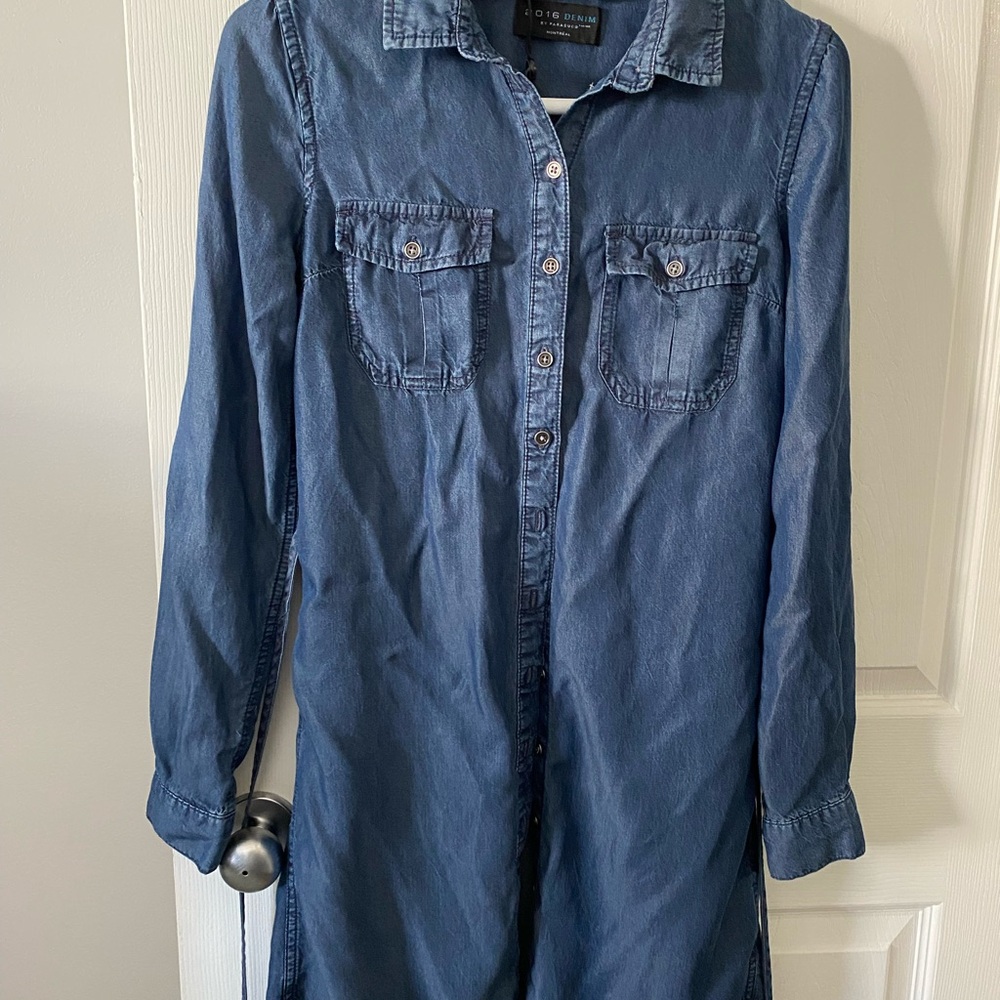 Blue Denim Shirt Dress